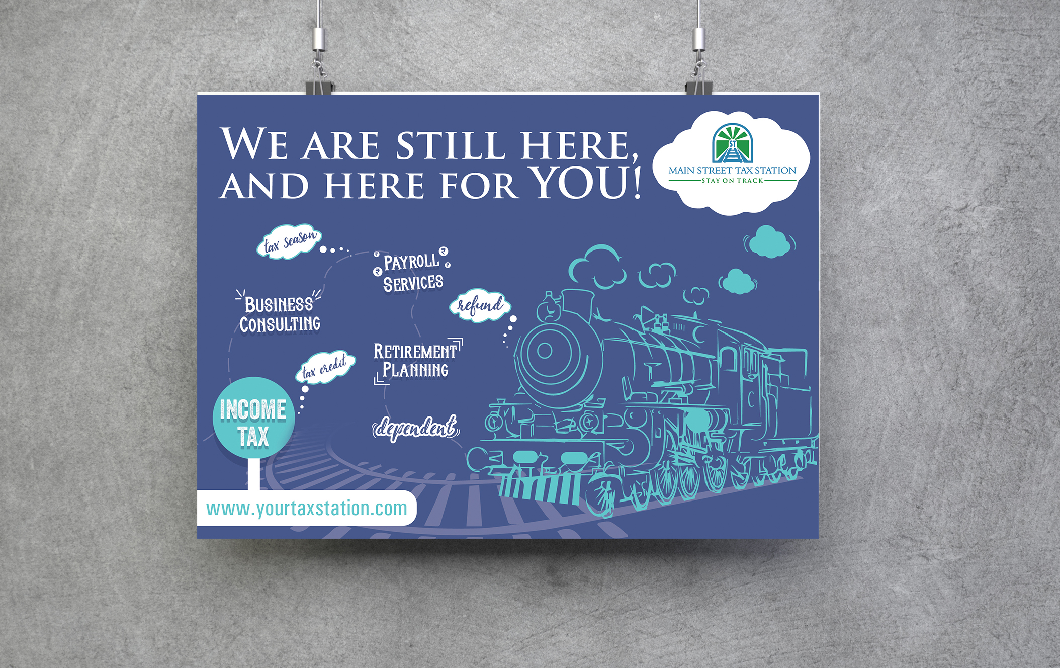 Postcard Design by SAI DESIGNS for Main Street Tax Station | Design: #27964939