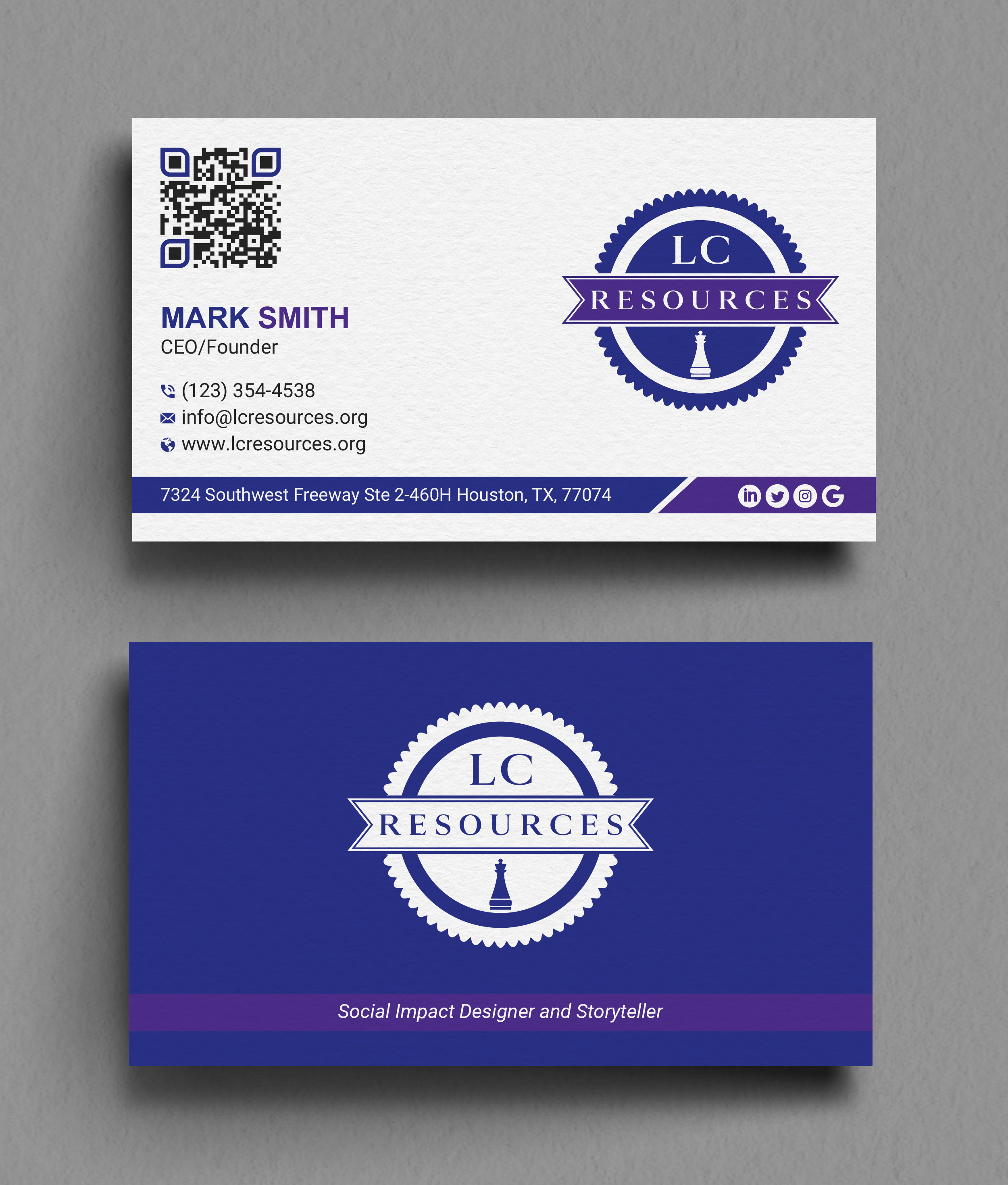 Business Card Design by Uttom 2 for LC Resources | Design #27966664