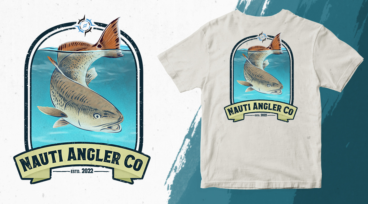 T-shirt Design by puji.x.waluyo for Nauti Angler Co | Design #27970478