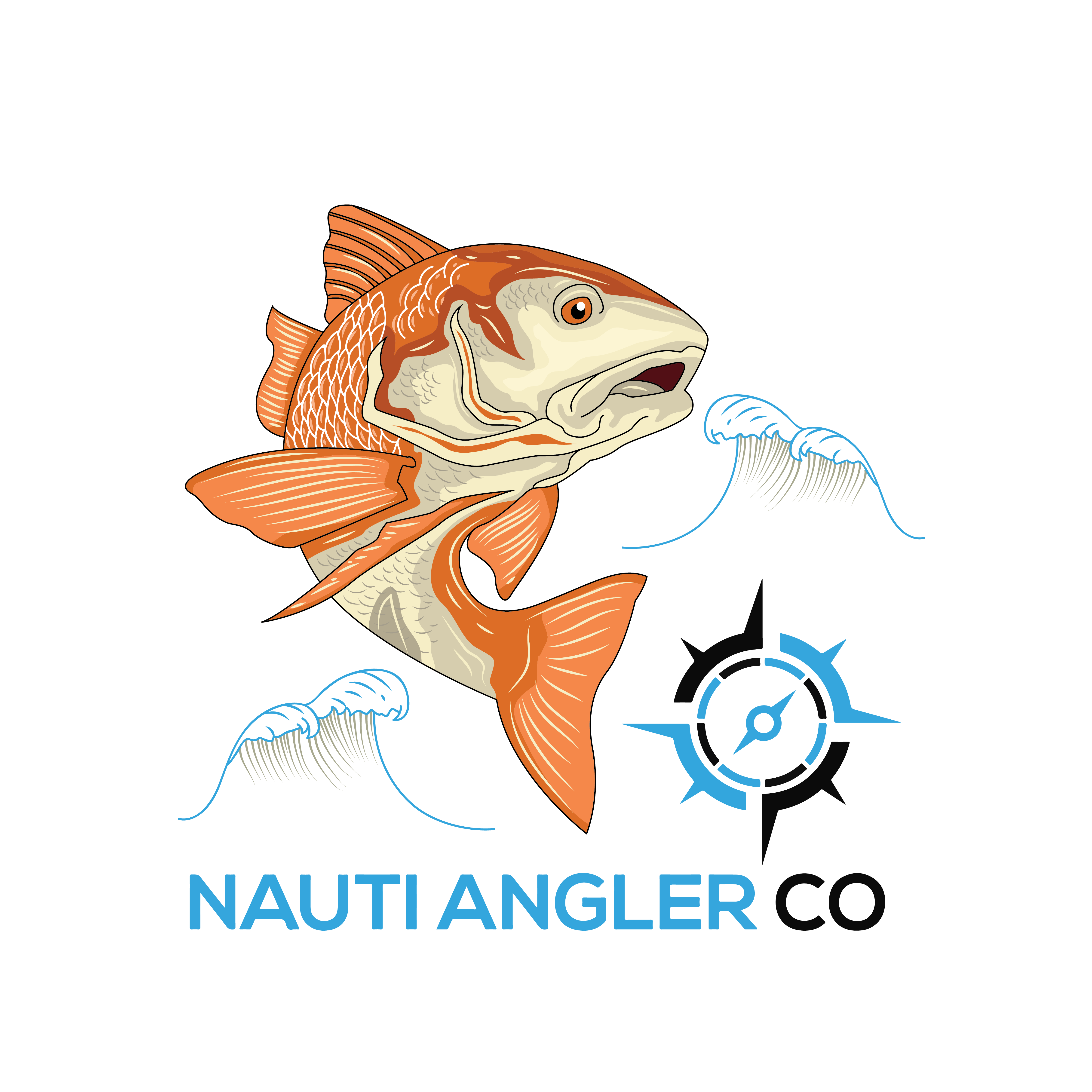 T-shirt Design by dskyvbc for Nauti Angler Co | Design #27963215