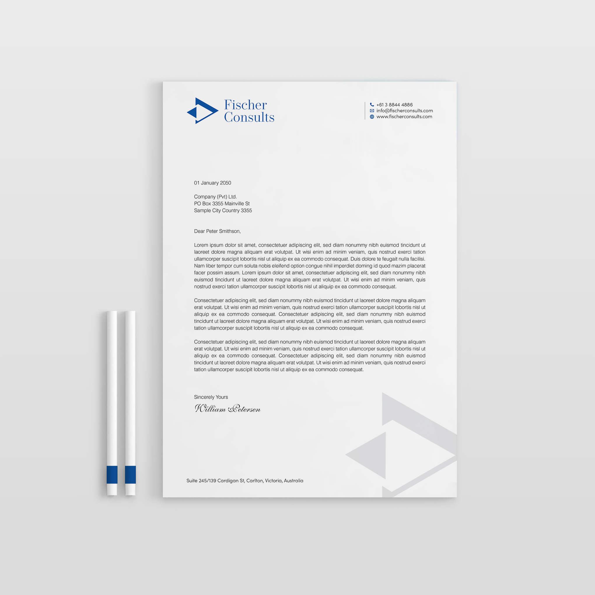 Design de Papeterie par OxonoArt pour Fischer Consults | Design #28126663