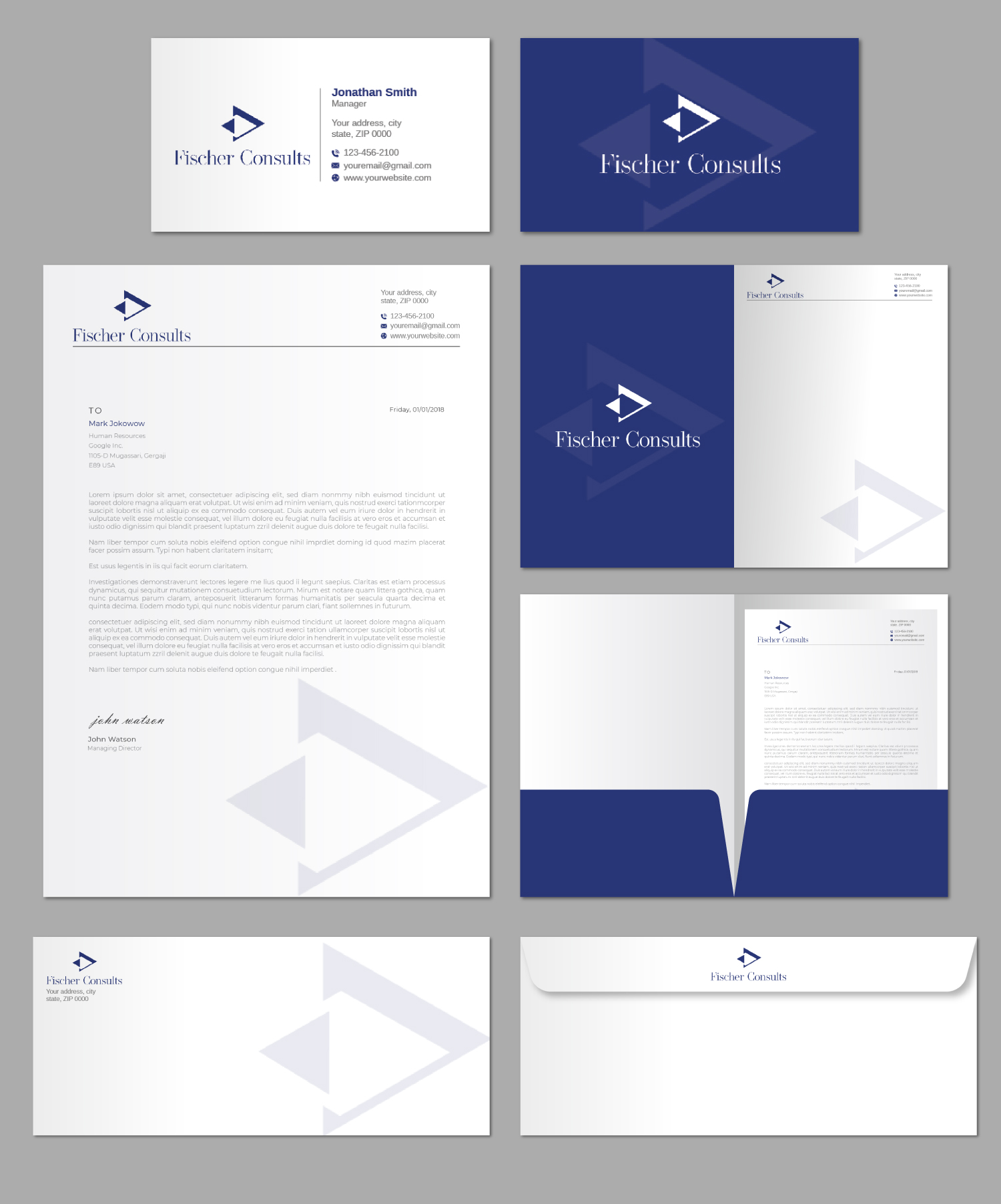 Stationery Design by LAXMI DESIGNHUB for Fischer Consults | Design #27963759