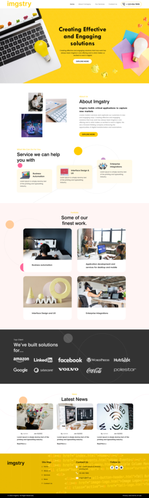 Minimalistic logo and website for imgstry.com | Web Design by rightway