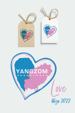 Ibiza 2022 HANG TAG for beach  tunics, beach dresses, kaftan dress and means colorful beach shirts | Design Graphique par design.bb