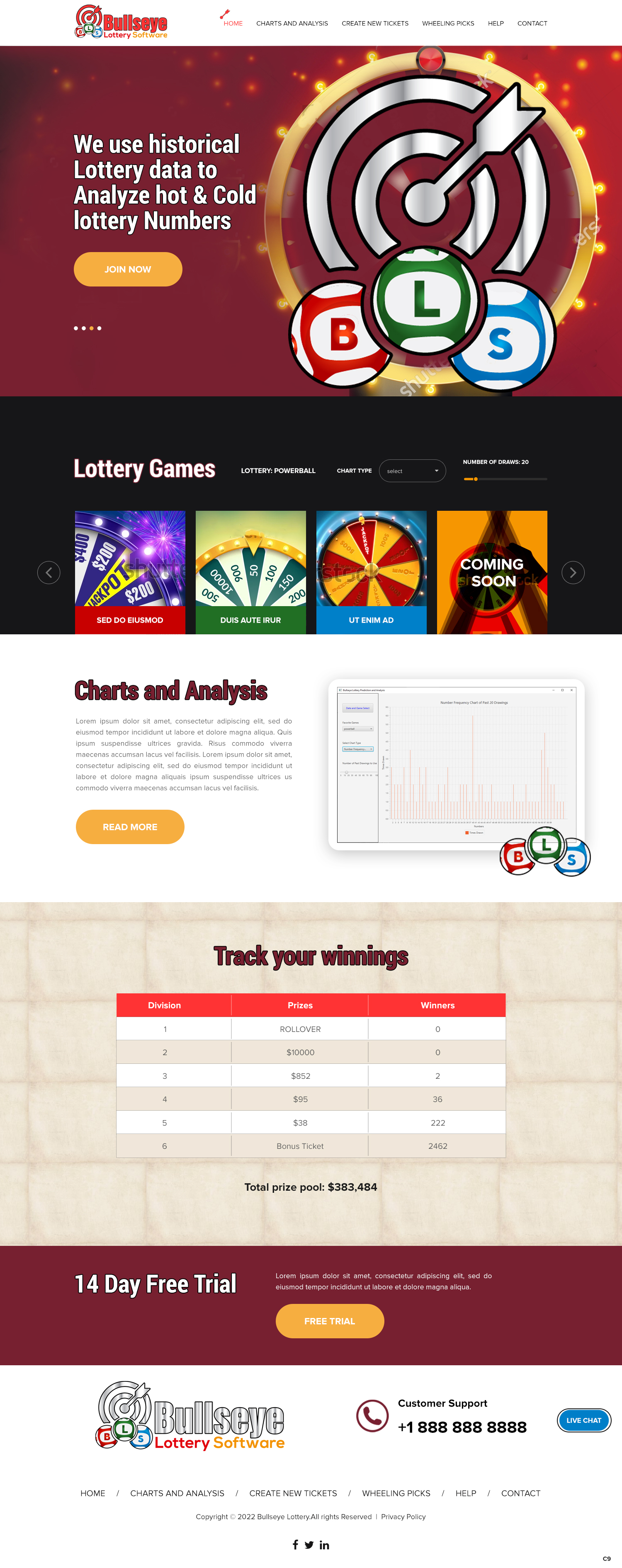 Web Design by pb for Bullseye Lottery | Design #27983990