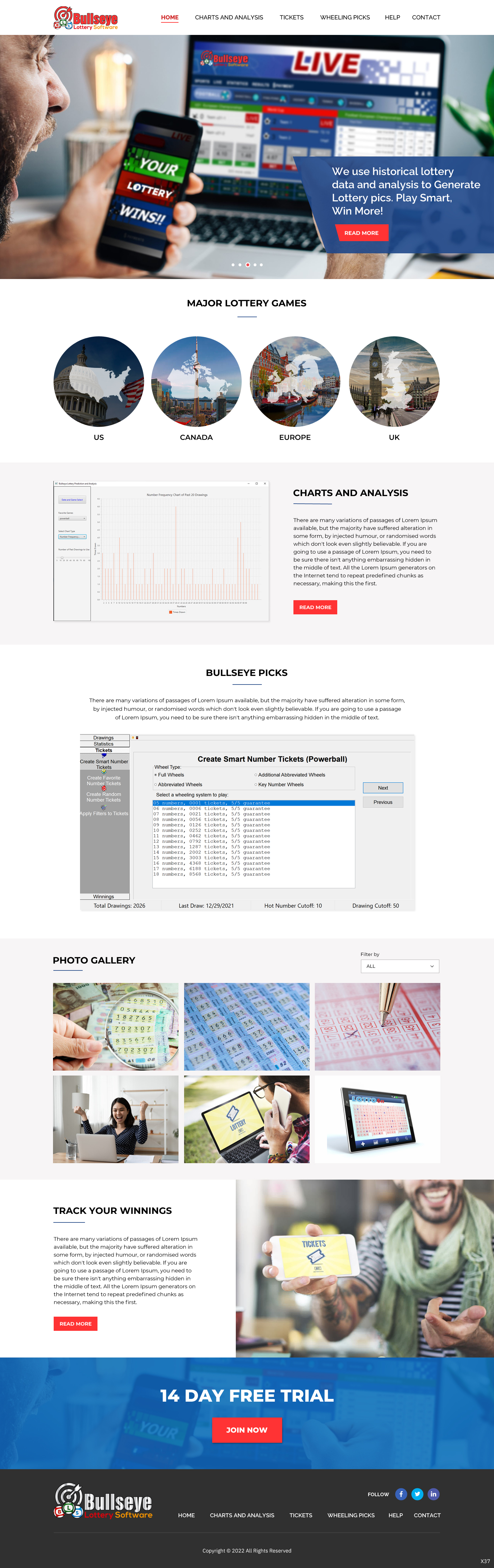 Web Design par pb pour Bullseye Lottery | Design #27983992