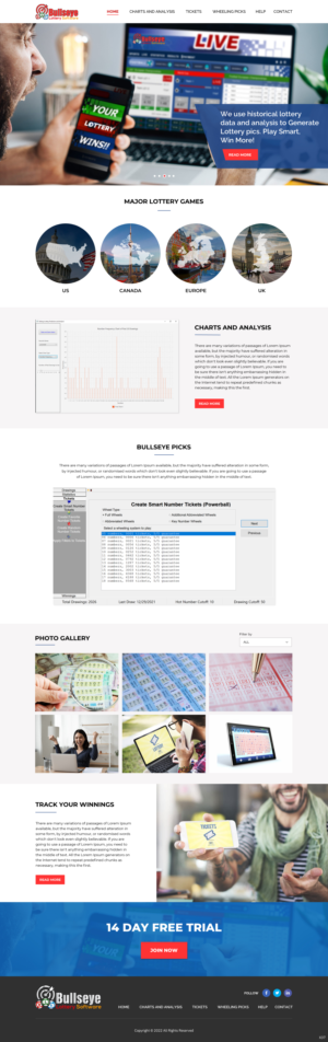 Web Design by pb for Bullseye Lottery | Design: #27983992