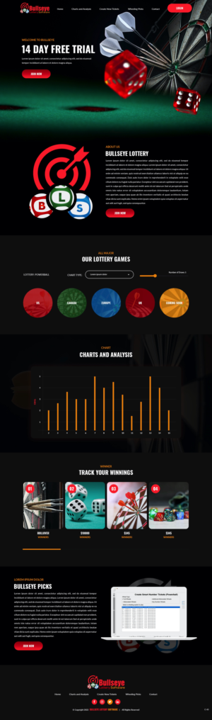 Web Design by pb for Bullseye Lottery | Design: #27983994