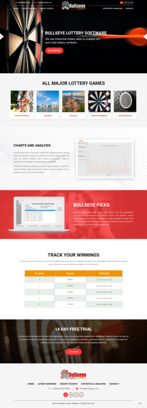 Web Design by pb for Bullseye Lottery | Design: #27989784