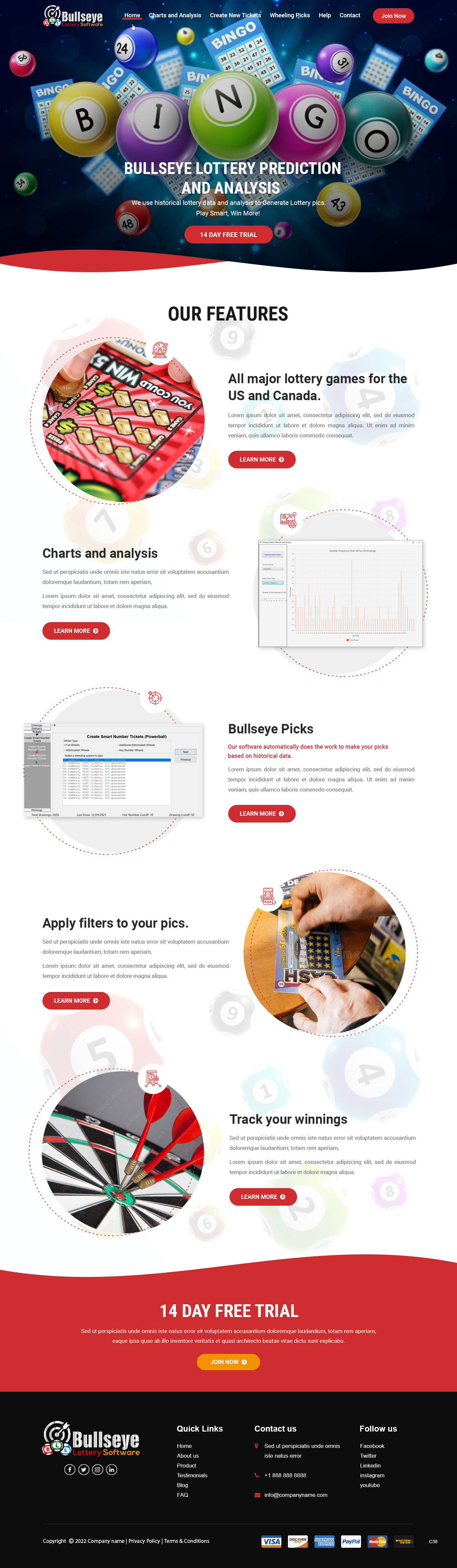 Web Design by pb for Bullseye Lottery | Design #27989785