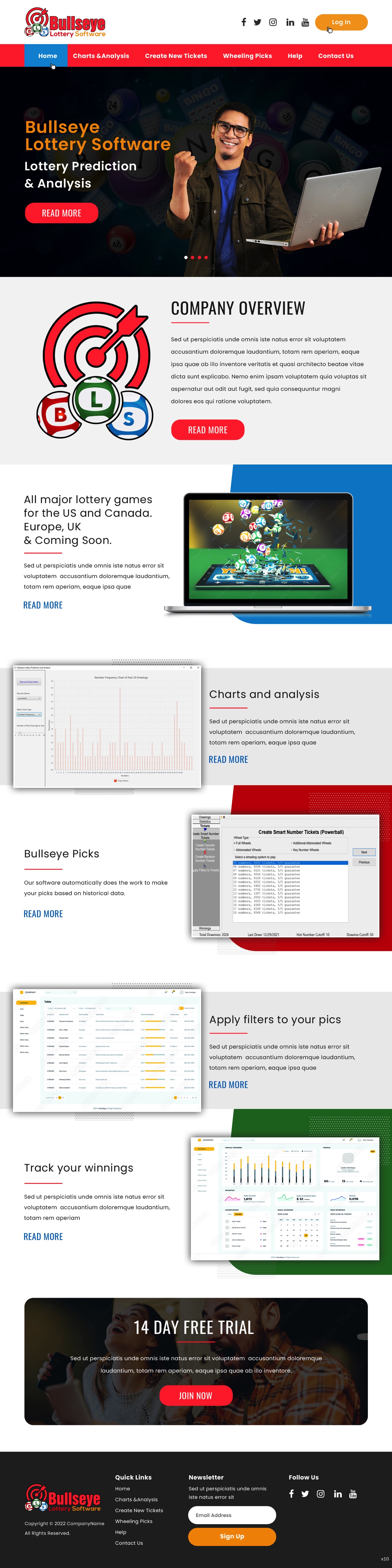 Web-Design von pb für Bullseye Lottery | Design #27989786