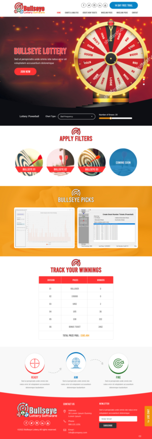 Web Design by pb for Bullseye Lottery | Design: #27989788