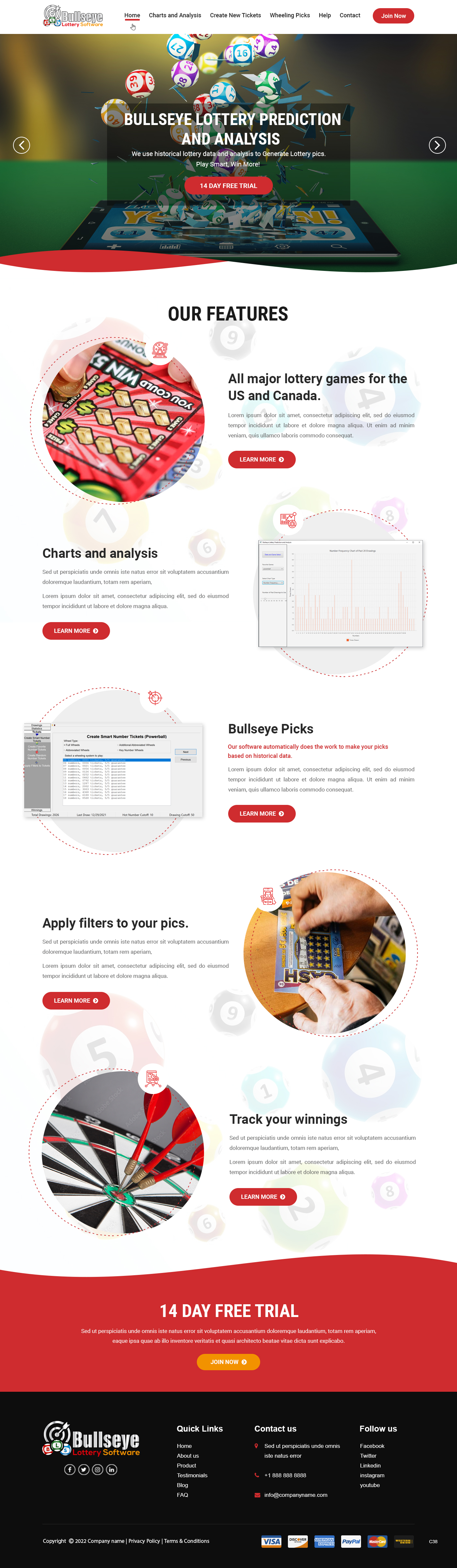 Web Design par pb pour Bullseye Lottery | Design #28004480