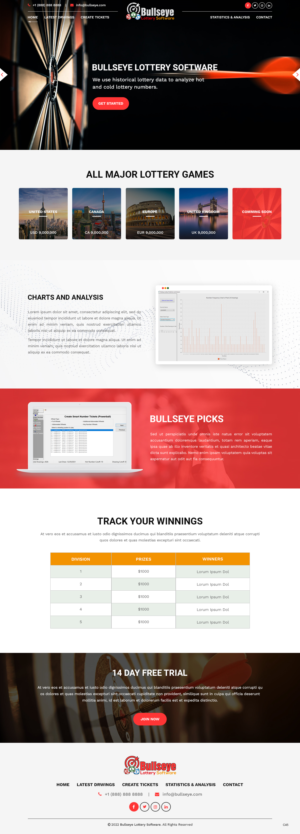 Web Design by pb for Bullseye Lottery | Design: #28010798
