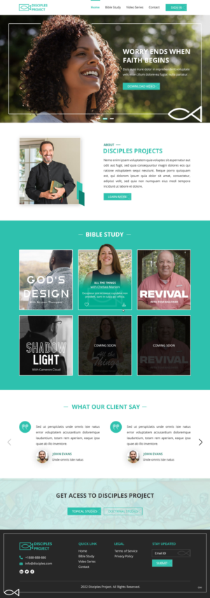 Christian Media Company Website | Web Design by pb