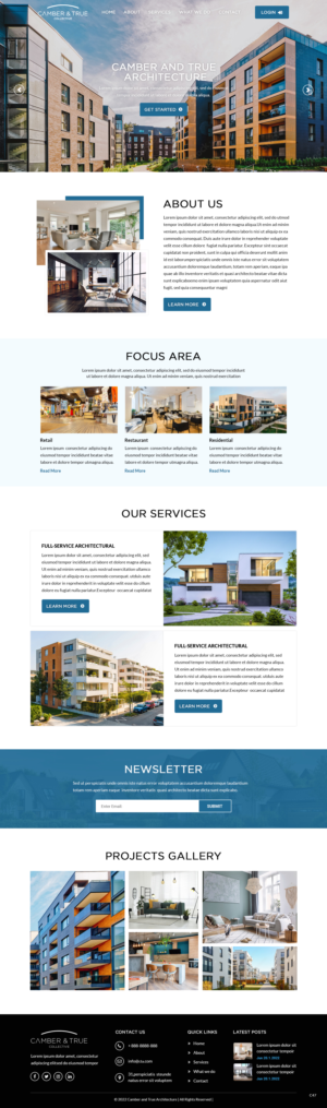 Landing Page for a boutique start-up architectural firm  | Landing Page Design by pb