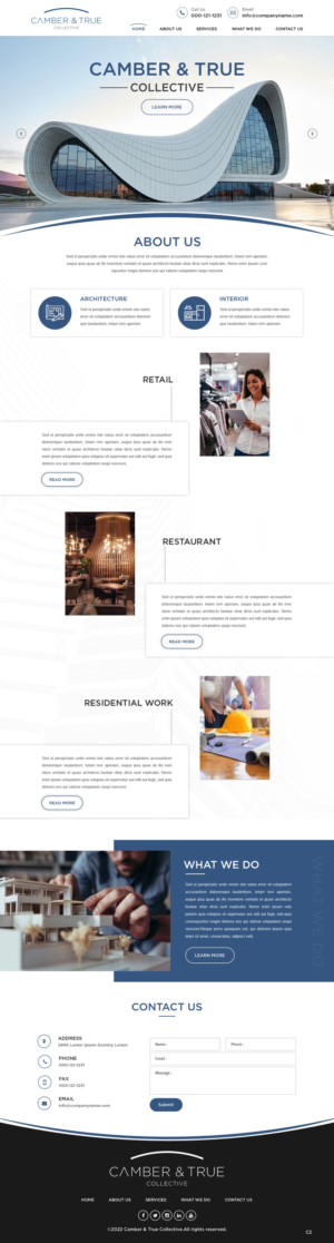Landing Page for a boutique start-up architectural firm  | Landing Page Design by pb