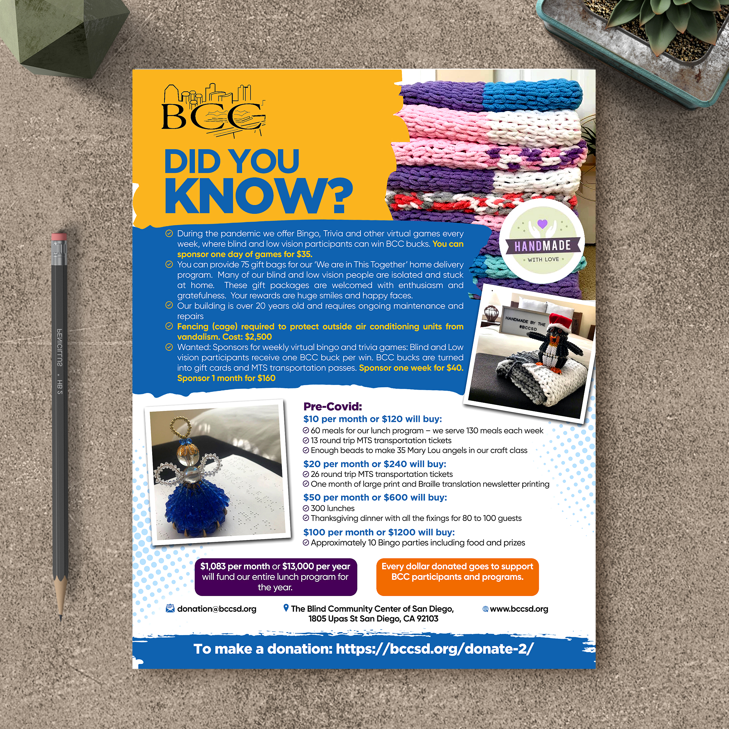 Flyer Design by Designers Hub for Blind Community Center of San Diego | Design #27978451