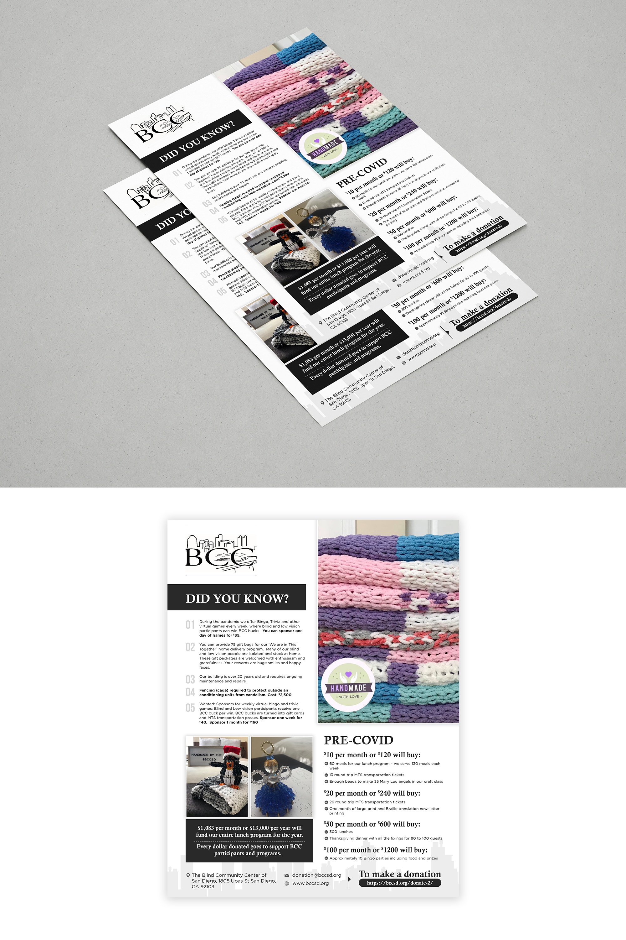 Flyer-Design von Design Motion für Blind Community Center of San Diego | Design #27975674