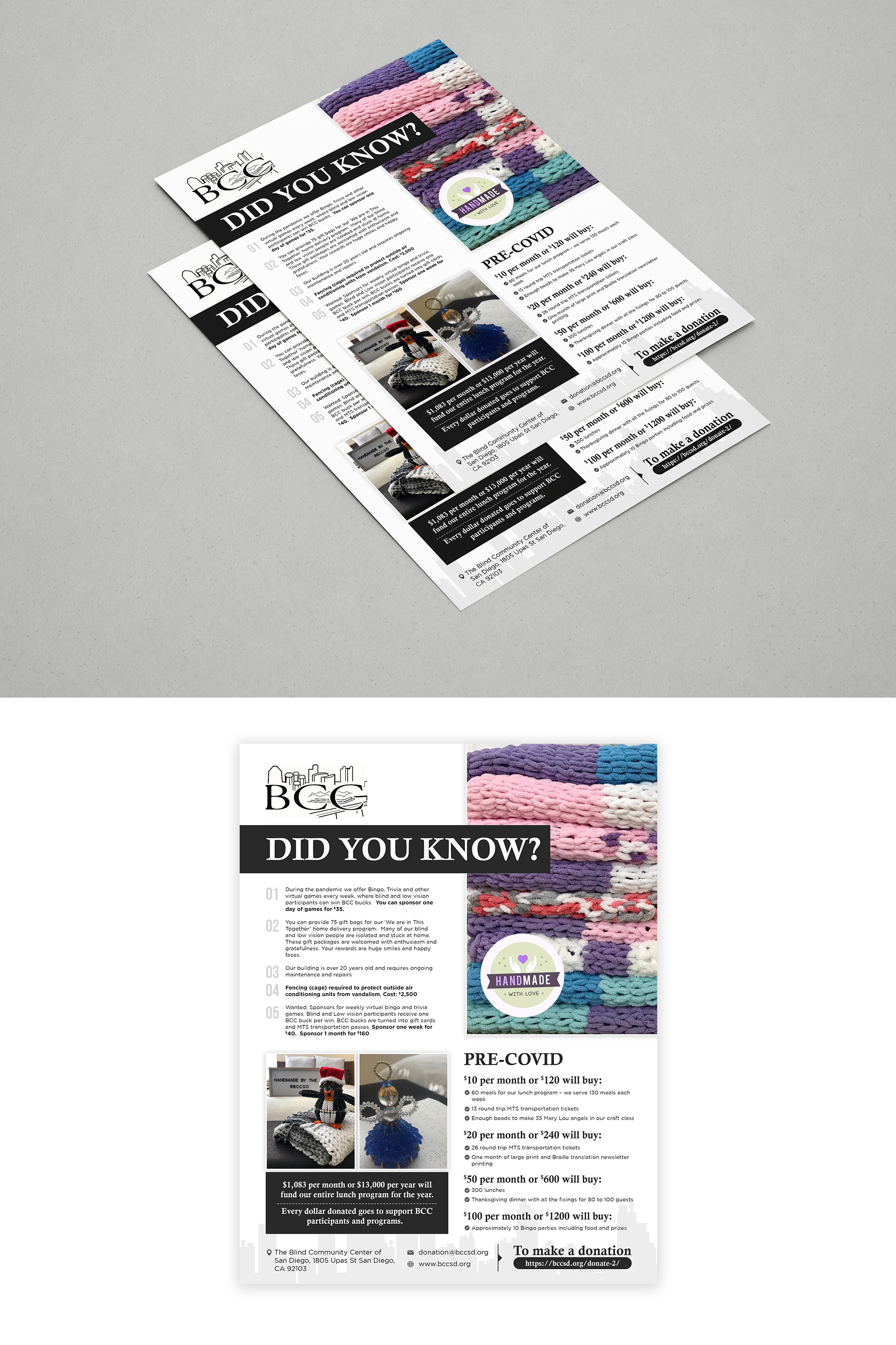 Design de Flyer par Design Motion pour Blind Community Center of San Diego | Design #27975675