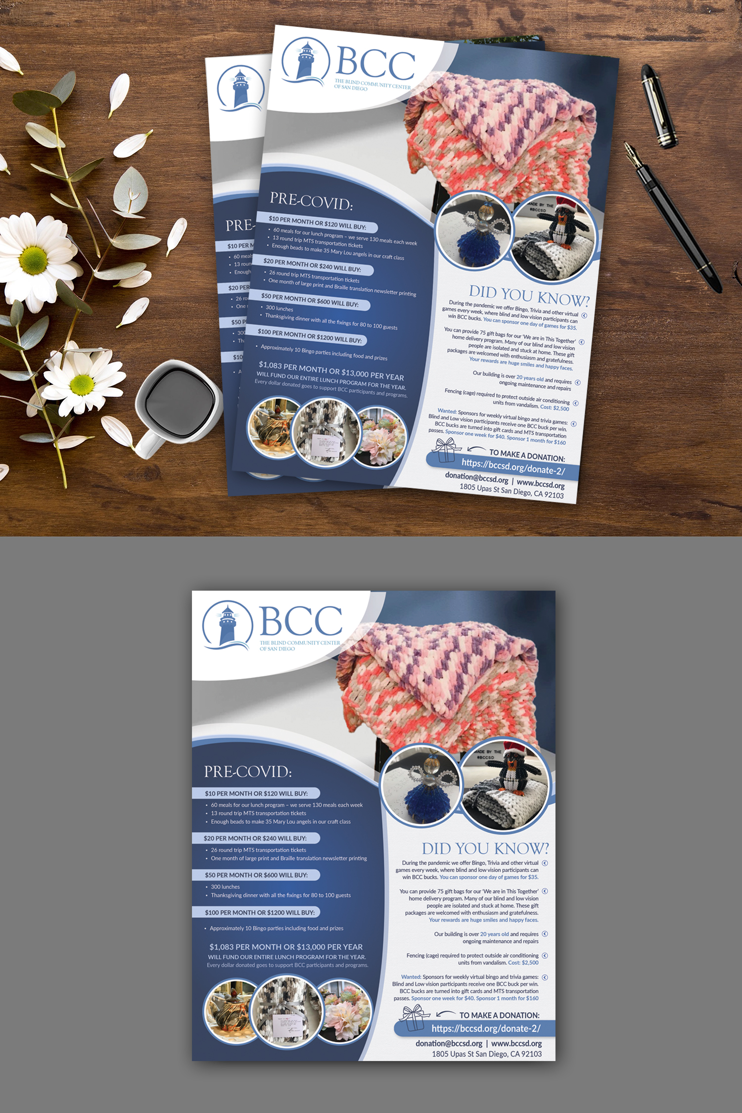 Flyer-Design von alex989 für Blind Community Center of San Diego | Design #27976745