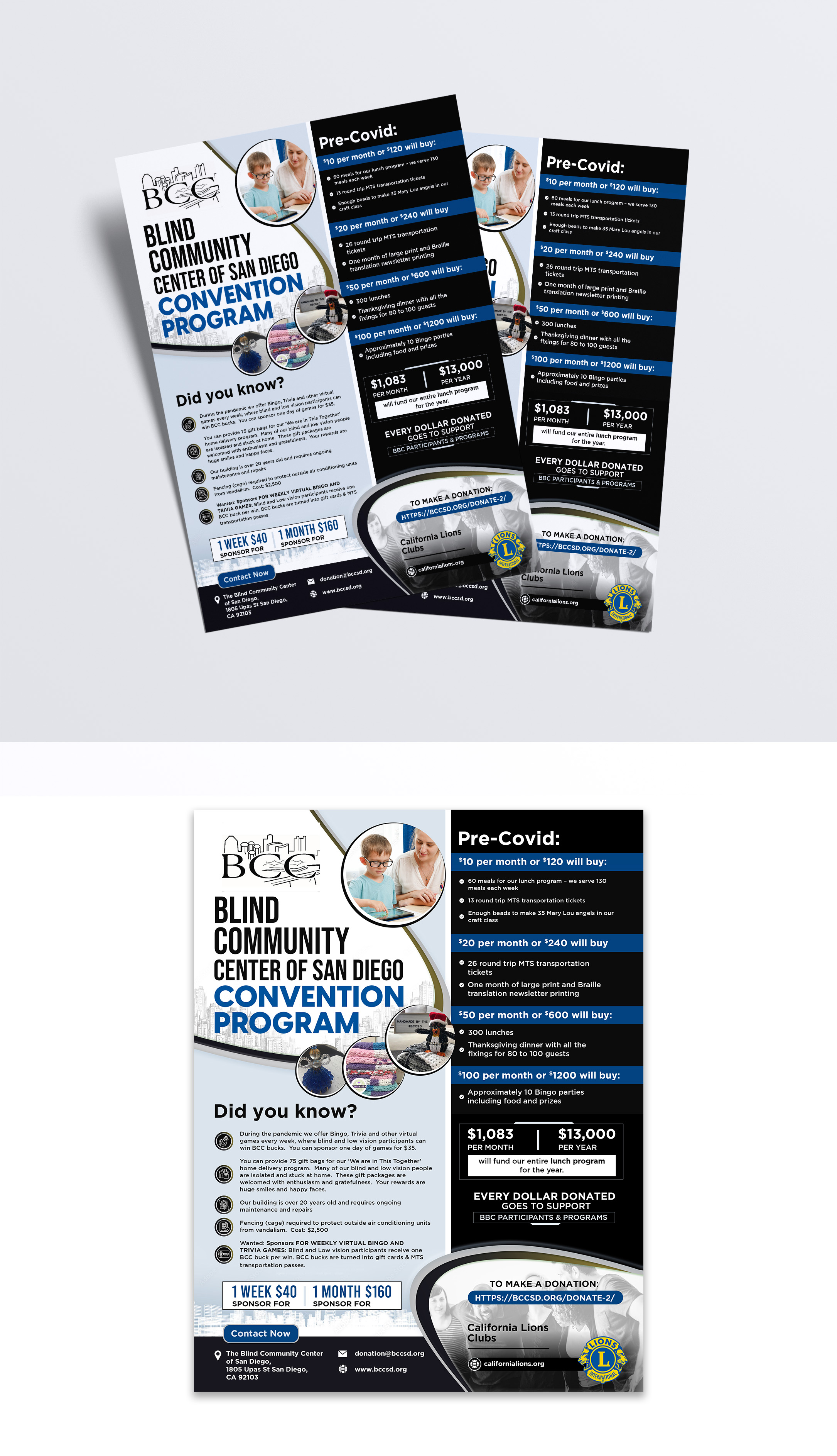 Flyer-Design von debdesign für Blind Community Center of San Diego | Design #27983084