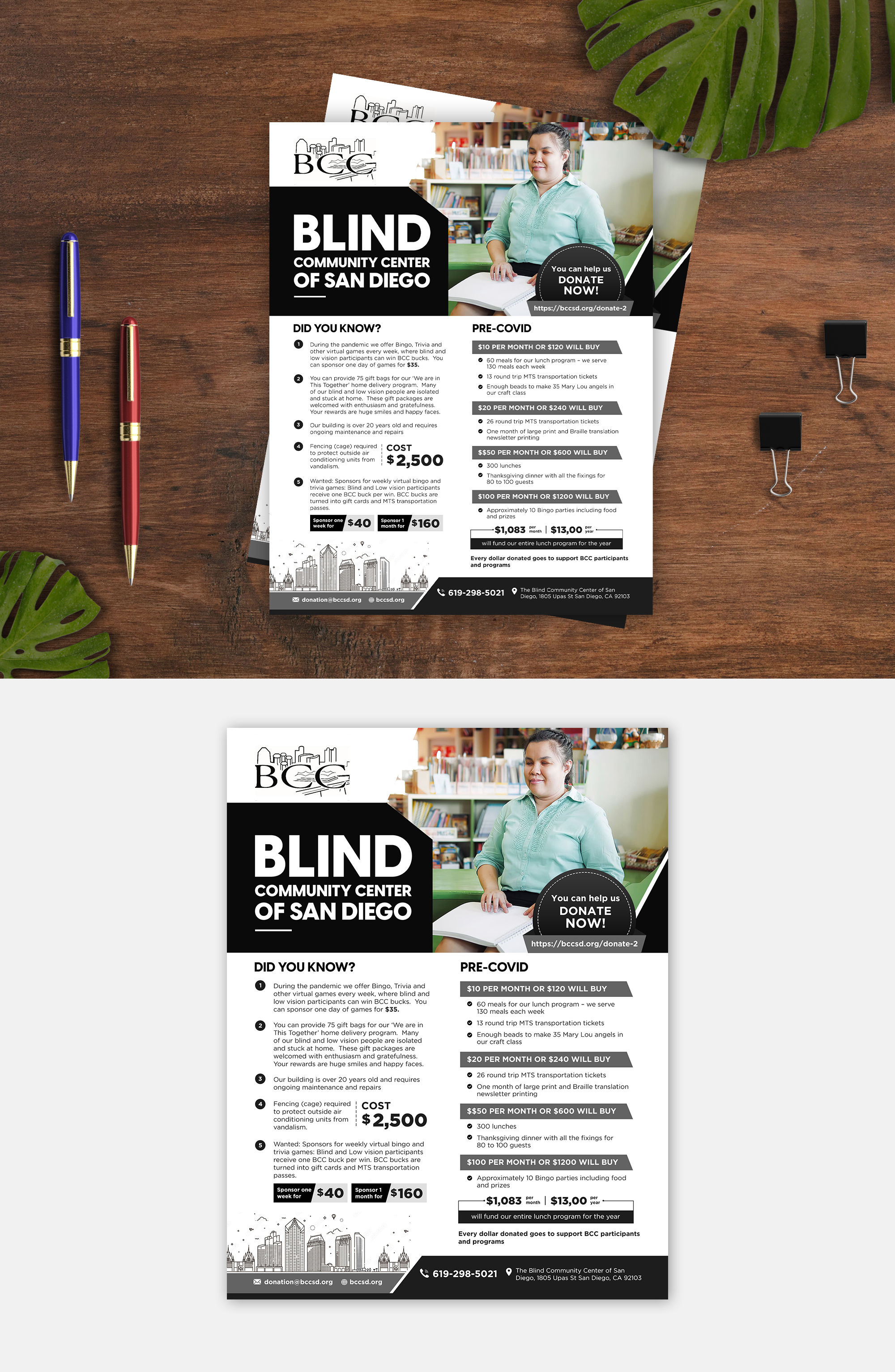 Flyer-Design von debdesign für Blind Community Center of San Diego | Design #27983187