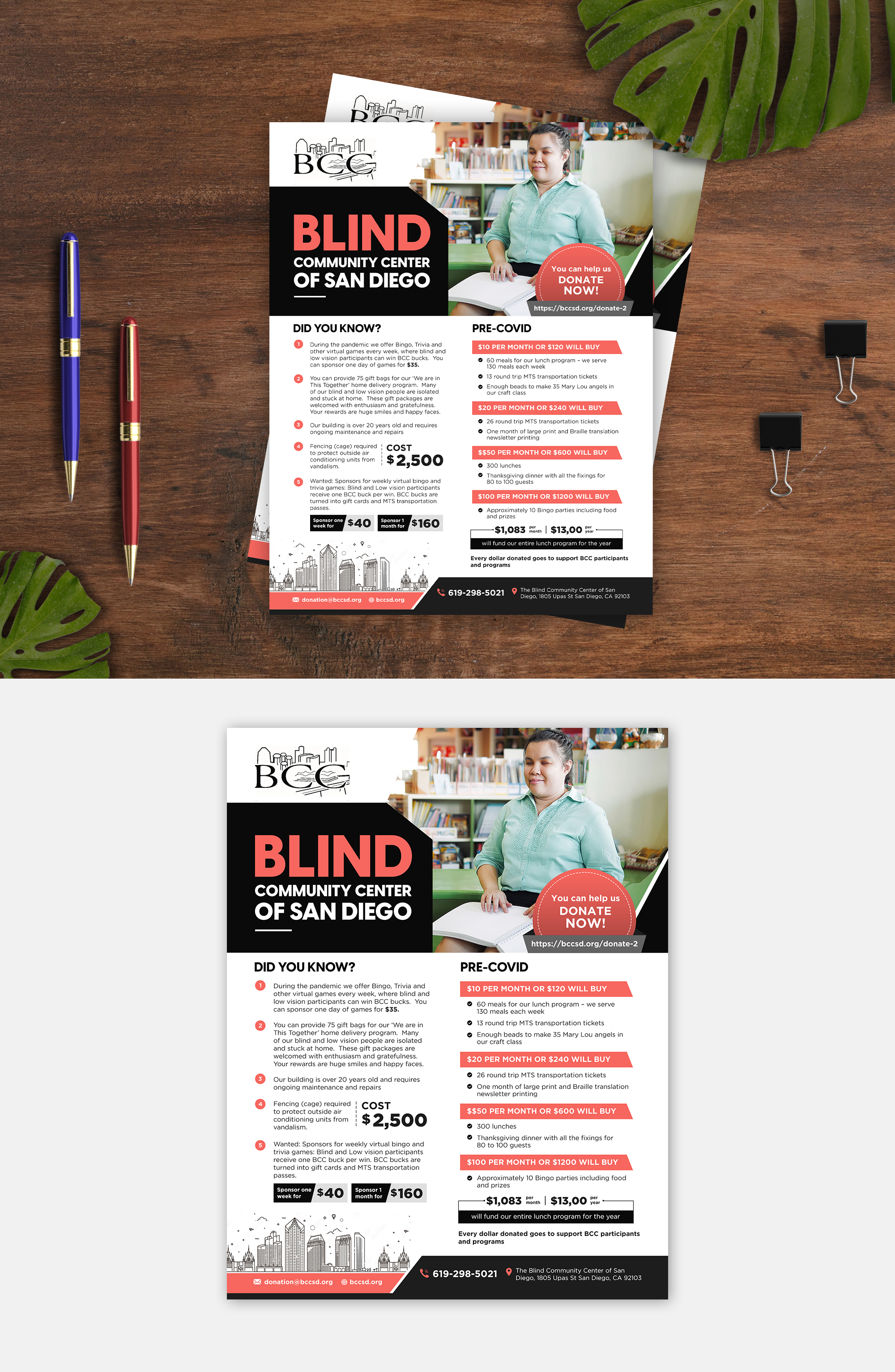 Flyer-Design von debdesign für Blind Community Center of San Diego | Design #27983197