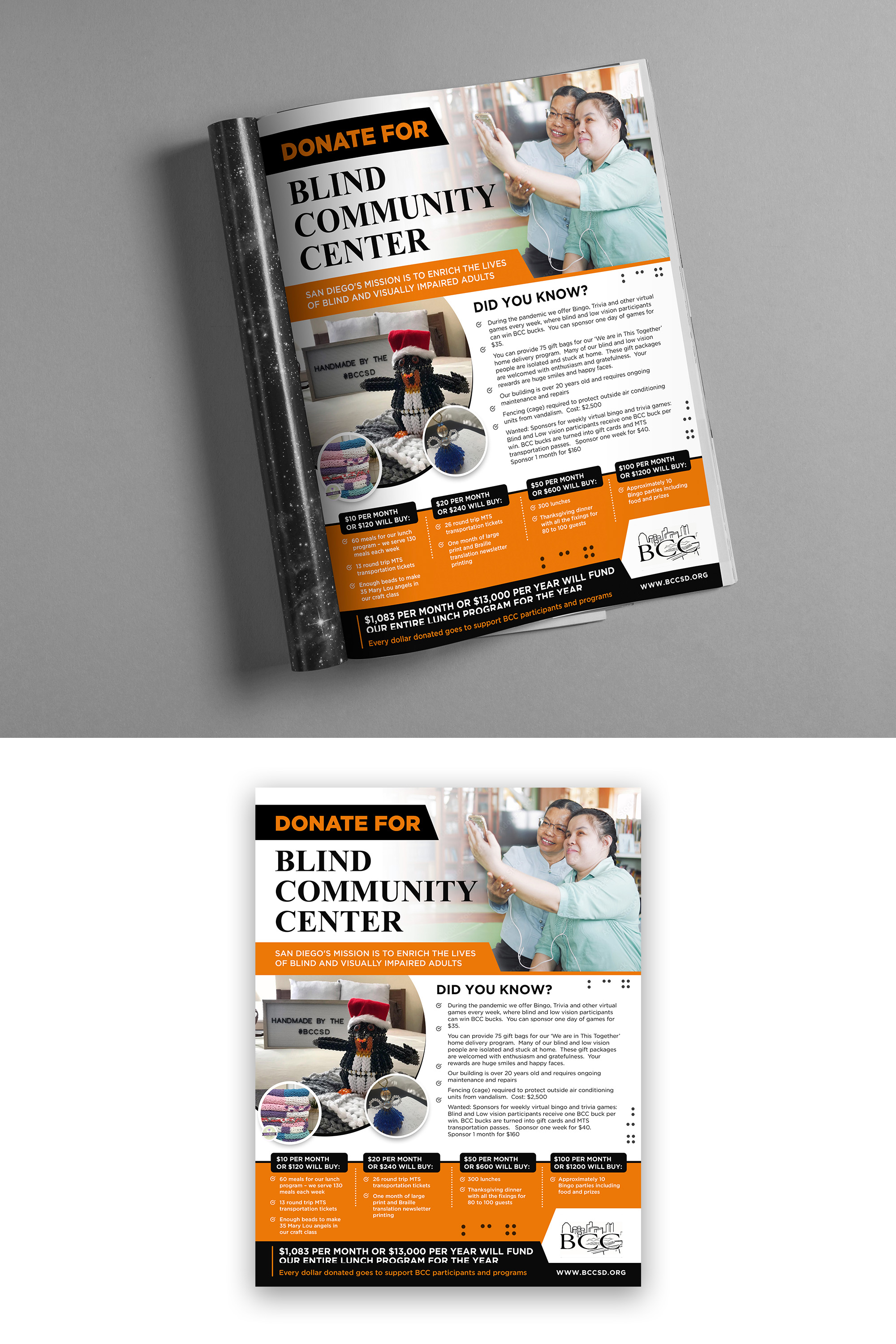Flyer-Design von debdesign für Blind Community Center of San Diego | Design #28002743