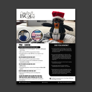 Flyer-Design von aspiremedia für Blind Community Center of San Diego | Design: #27984734