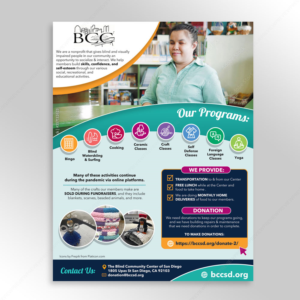Flyer Design by DA. for Blind Community Center of San Diego | Design: #27980433