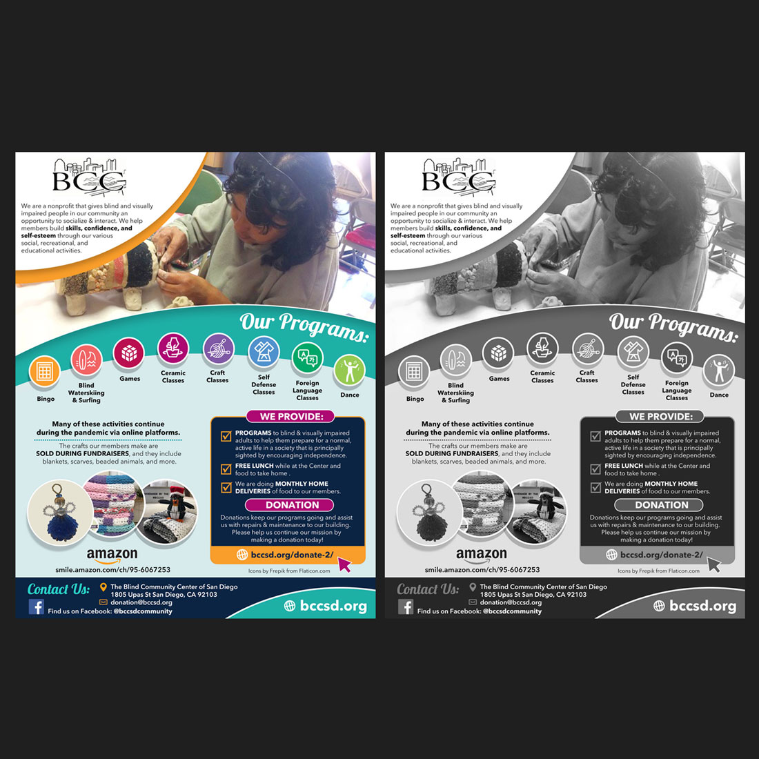 Flyer-Design von DA. für Blind Community Center of San Diego | Design #28007582
