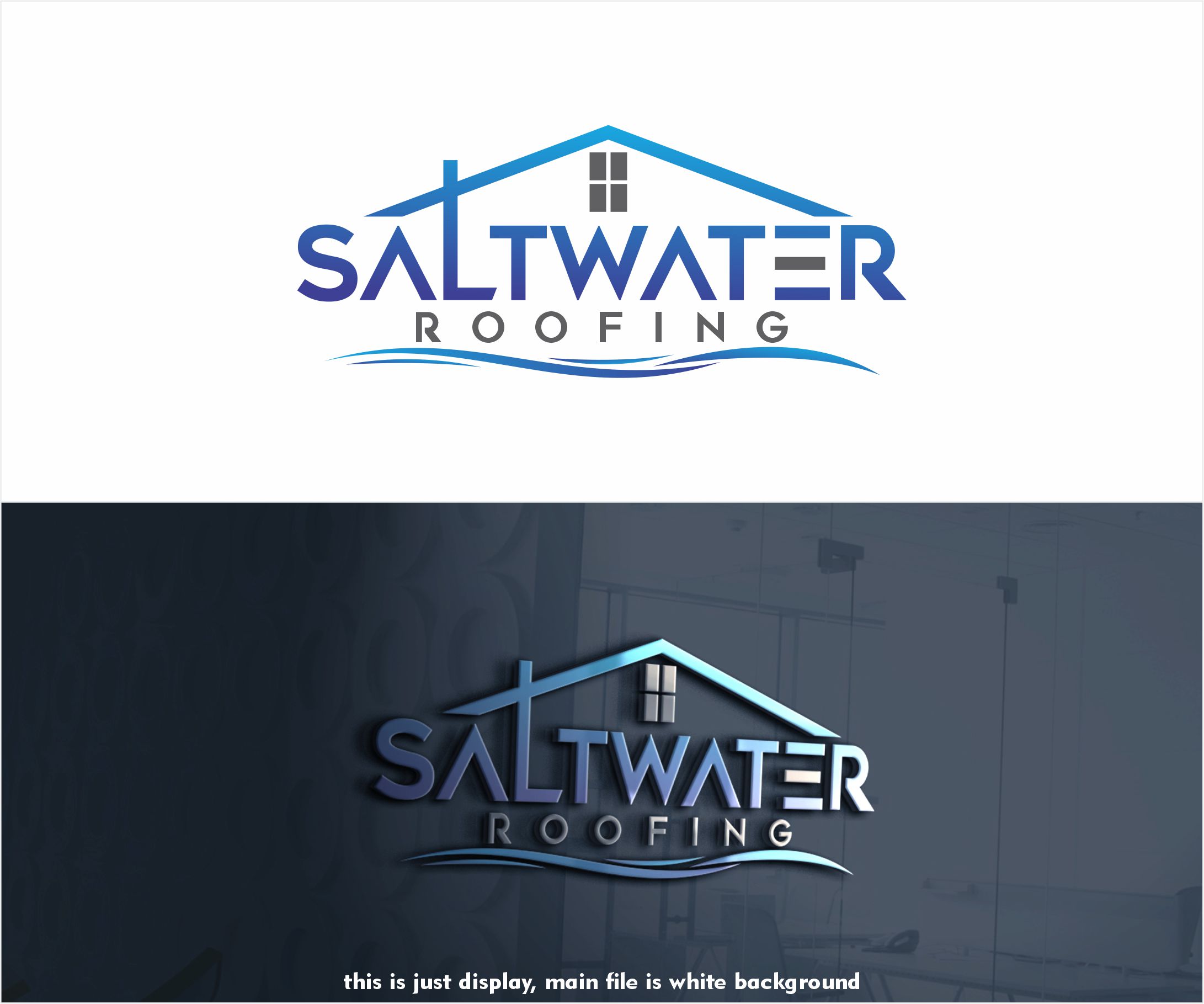 Logo Design by alkaline for Saltwater Roofing | Design #27983379