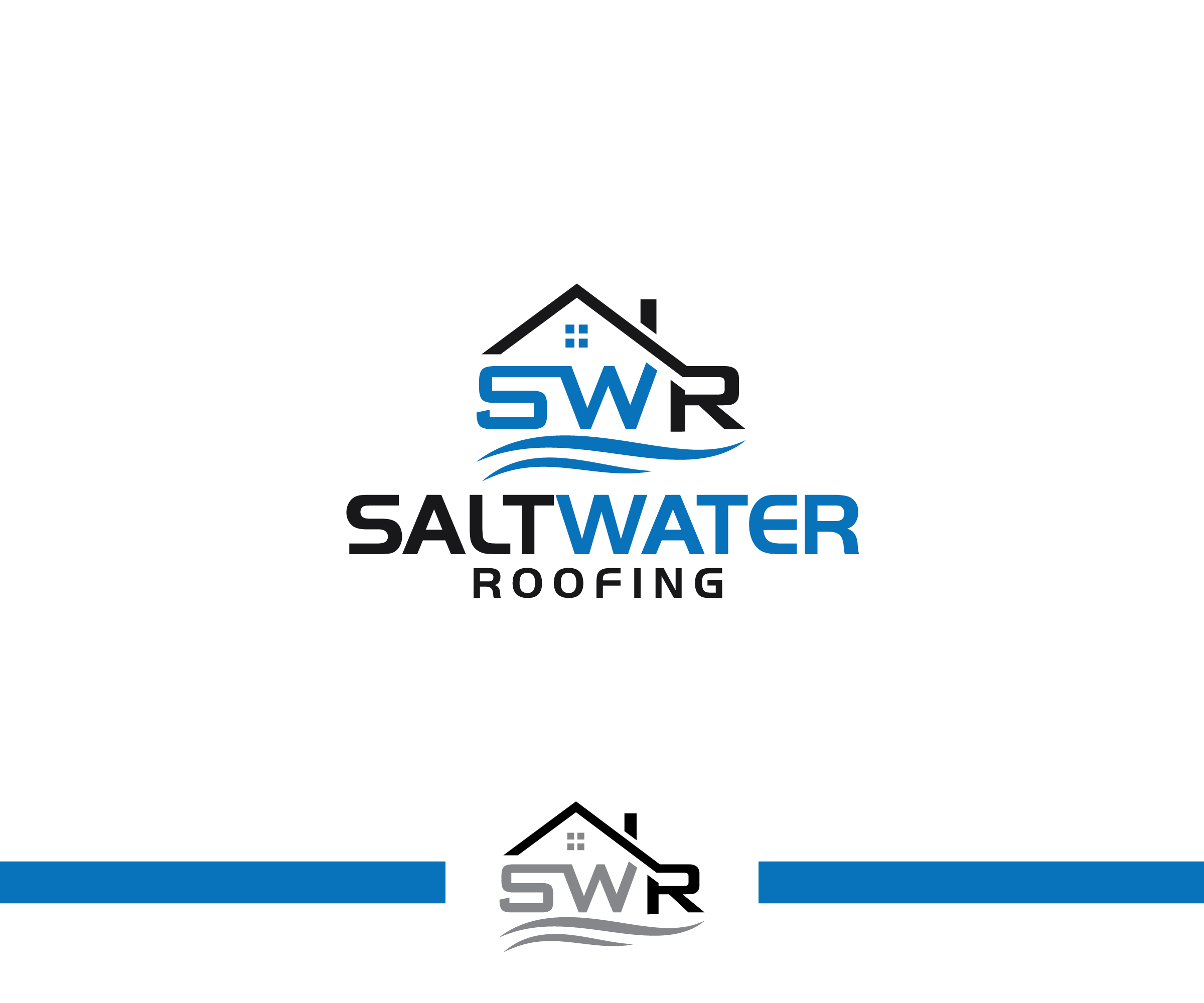 Logo Design by ecorokerz for Saltwater Roofing | Design #27980609