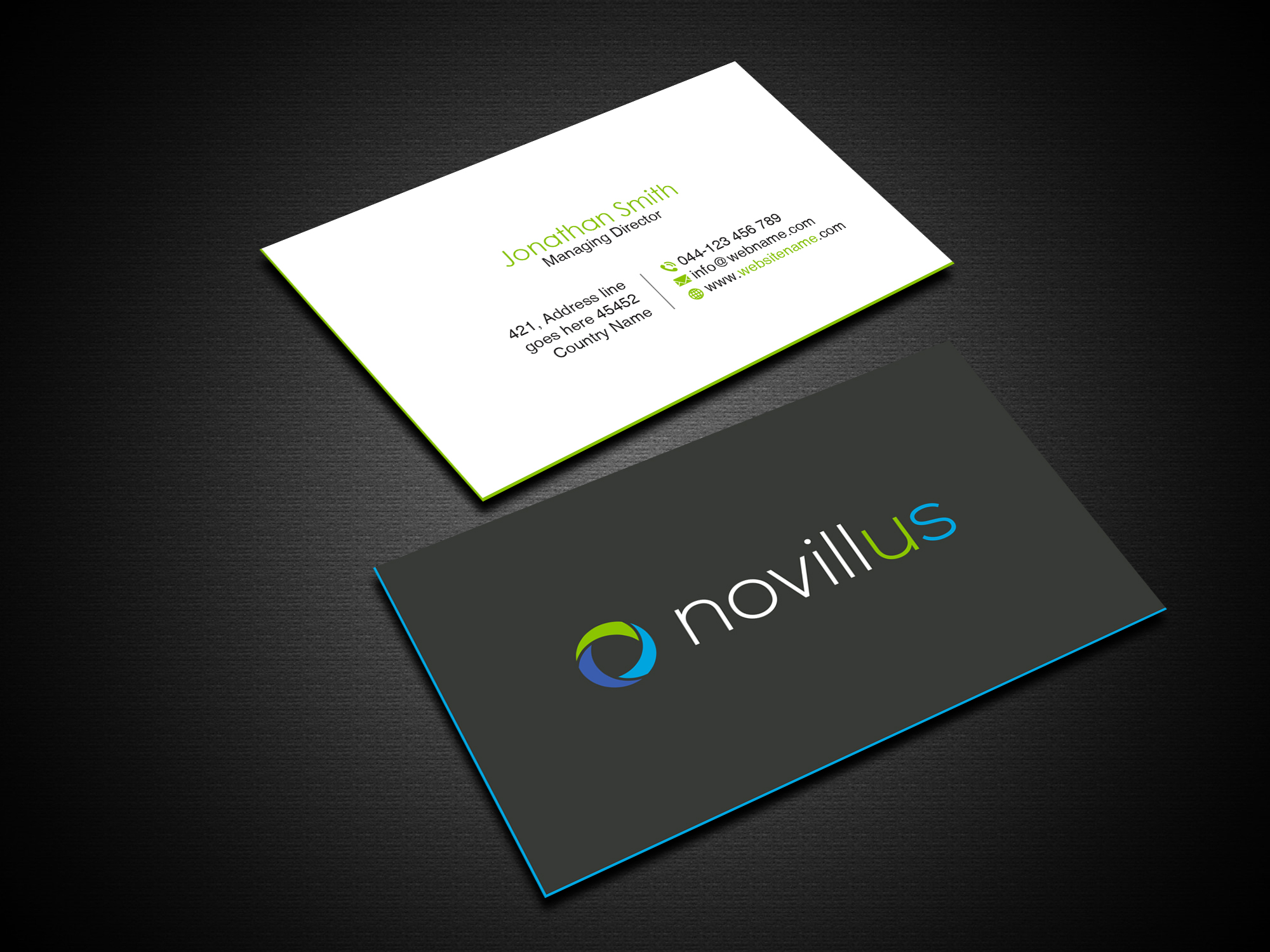 Visitenkarten-Design von Creations Box 2015 für Novillus, LLC | Design #27992838