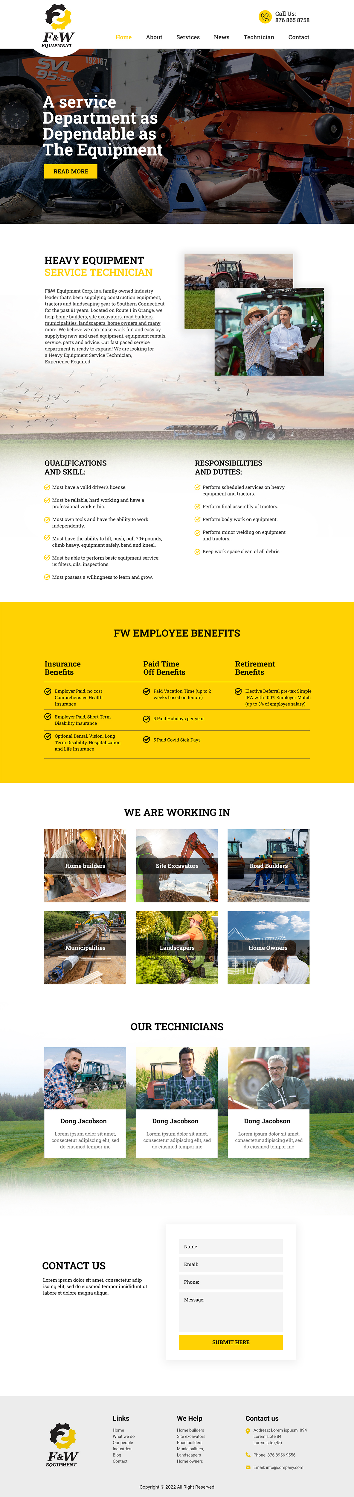 Web Design by MAHABA for F&W EQUIPMENT CORP | Design #28011364