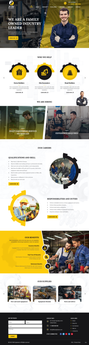 Heavy Equipment Service Technician | Web Design by pb