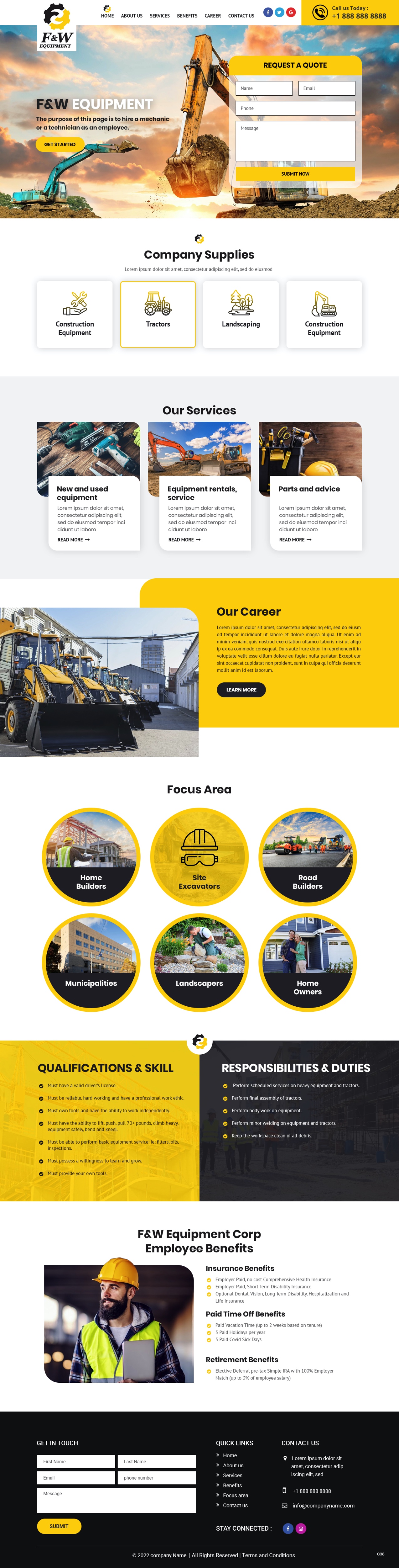 Web Design by pb for F&W EQUIPMENT CORP | Design #27995232