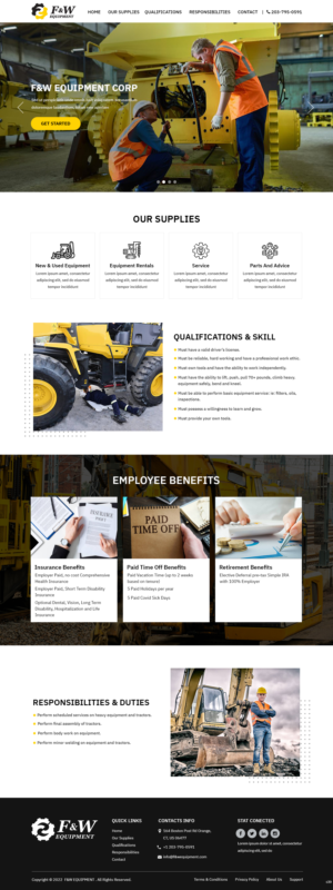 Web Design by pb for F&W EQUIPMENT CORP | Design: #27995234