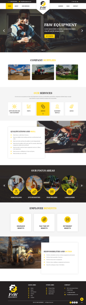 Web Design by pb for F&W EQUIPMENT CORP | Design: #27995237