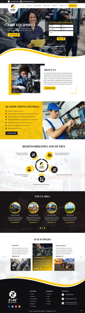 Web Design by pb for F&W EQUIPMENT CORP | Design: #27995238