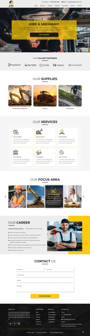 Web Design by pb for F&W EQUIPMENT CORP | Design: #28004435