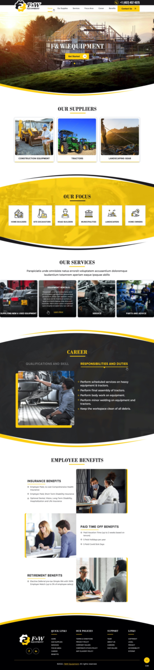 Web Design by pb for F&W EQUIPMENT CORP | Design: #28004436