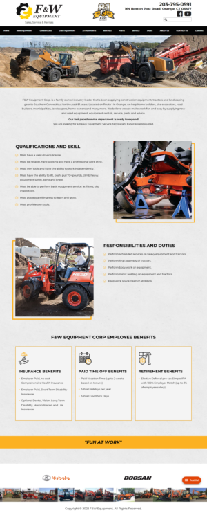 Web Design by Sbss for F&W EQUIPMENT CORP | Design: #27993005