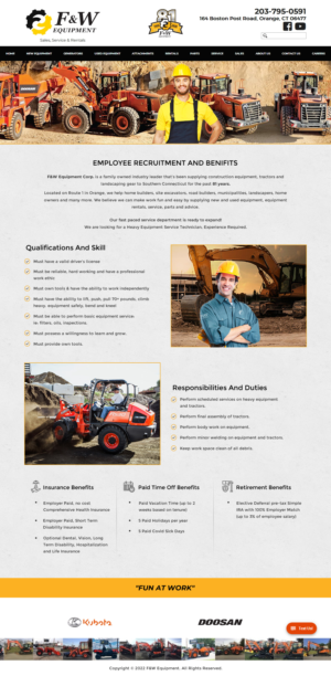 Web Design by Sbss for F&W EQUIPMENT CORP | Design: #27993603