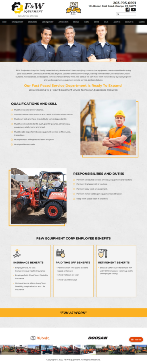 Web Design by Sbss for F&W EQUIPMENT CORP | Design: #27993604
