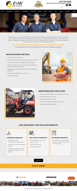 Web Design by Sbss for F&W EQUIPMENT CORP | Design: #27994297