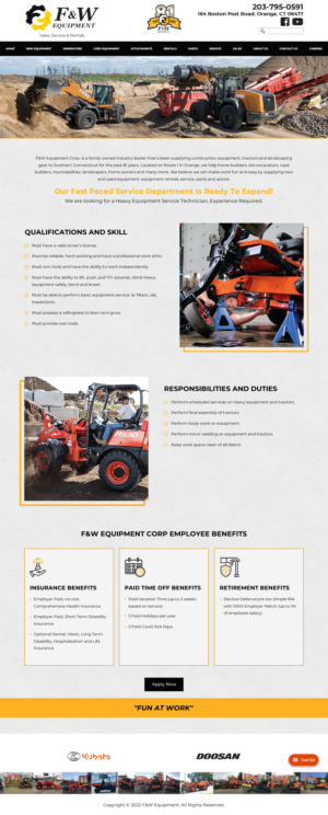 Web Design by Sbss for F&W EQUIPMENT CORP | Design: #27994298
