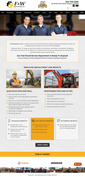 Web Design by Sbss for F&W EQUIPMENT CORP | Design: #27994302