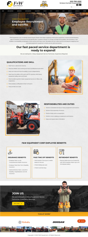 Web Design by Sbss for F&W EQUIPMENT CORP | Design: #27994750